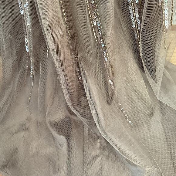 JOVANI art deco beaded bronze gown with train - Picture 8 of 9